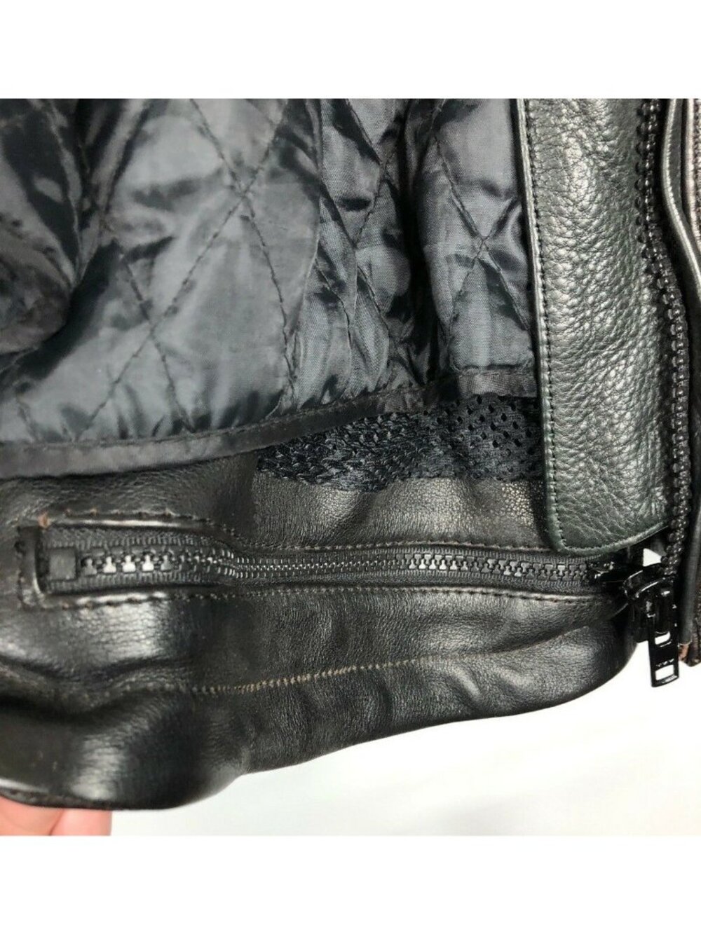 UNIK Ultra Heavy LEATHER Motorcycle Zip Buckle Lined Jacket Womens Size S Black - Picture 6 of 12